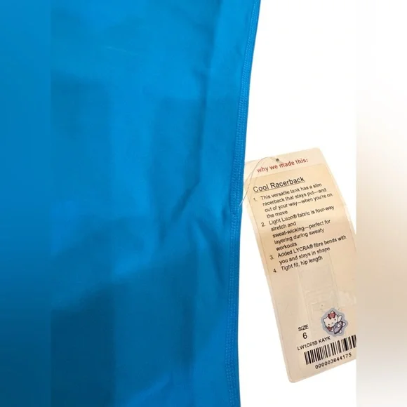 Lululemon Cool Racerback Size 6 NWT - Picture 8 of 9